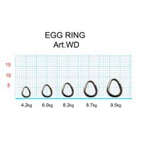Кольцо титановое разжимное, 1,0х6,8х9,1 мм, тест 9,5 кг. (упак. 4 шт)